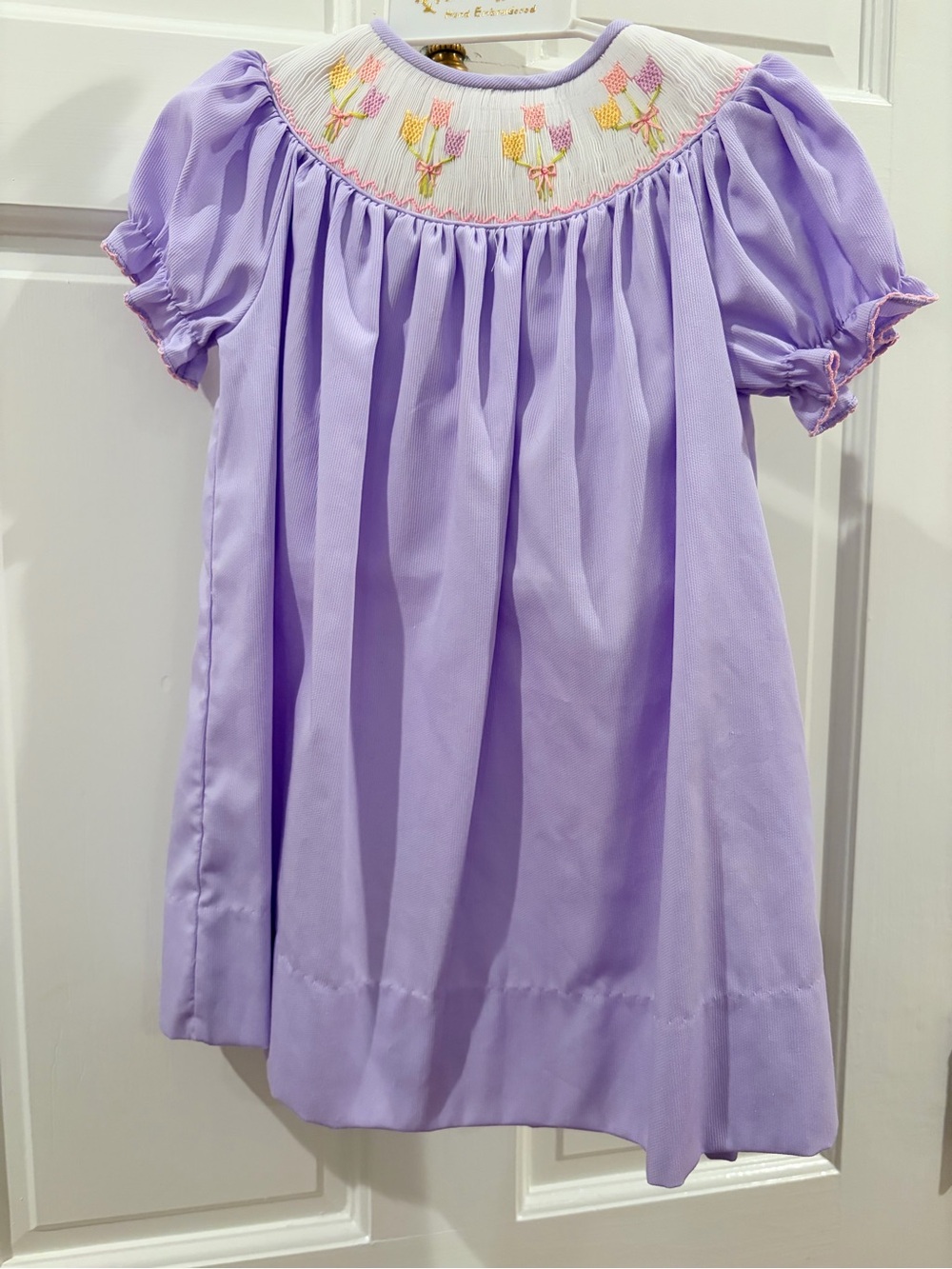 Lavender Smocked Tulip Dress for Kids